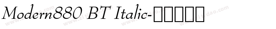 Modern880 BT Italic字体转换